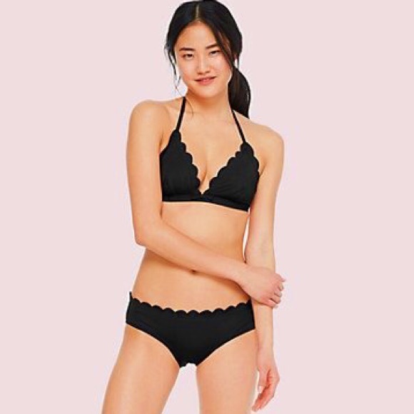 kate spade Other - KATE SPADE NY Scalloped Triangle Bikini NWT L Blk